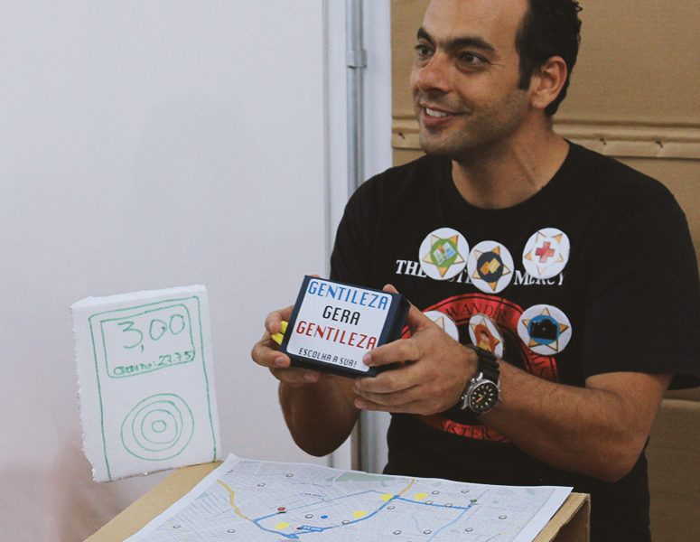 Person attending a design thinking course and workshop